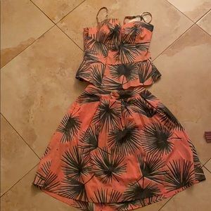 A two piece skirt set